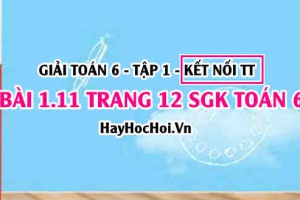 Giải bài 1.11 trang 12 Toán 6 Tập 1 SGK Kết nối tri thức